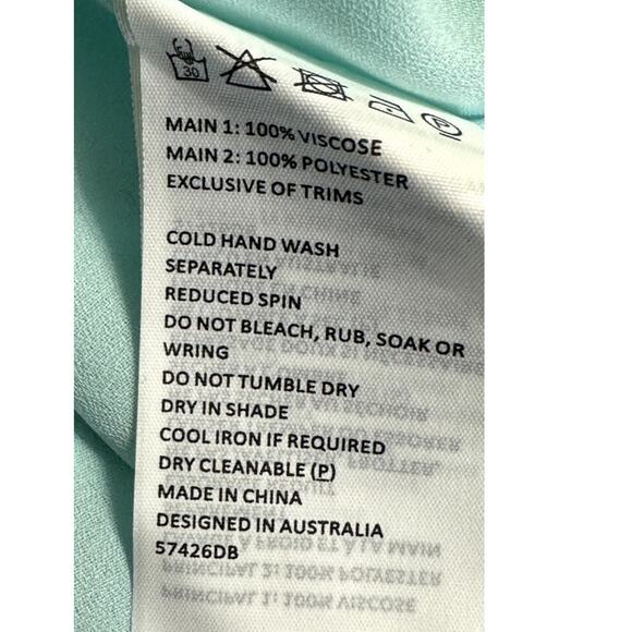 Bardot Women's Astrid Midi Slip Dress Light Blue Satin M/6 NWOT Back Zip Lined - Picture 9 of 9